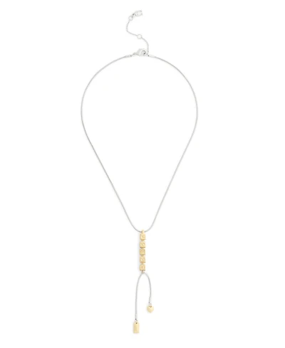 Coach Faux Stone Signature Coach Cube Y Necklace