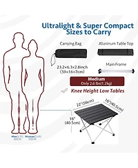 Gnuadz Portable Folding Aluminum Camping Table Outdoor Recreation Gear