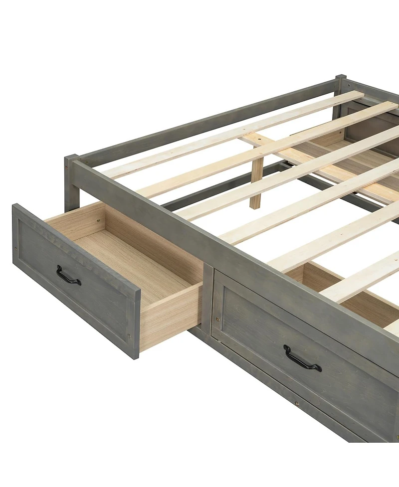 Streamdale Furniture Platform Bed With 6 Drawers