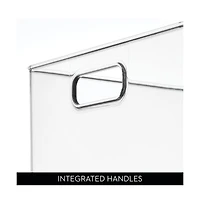 iDesign Small Cube Bin for Cabinet or Pantry, Set of 4, Clear, Made in Usa