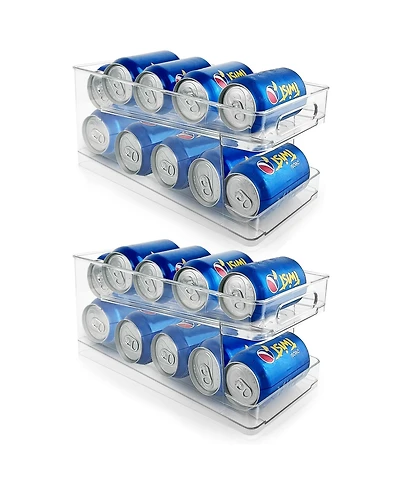 Mega Casa Kitchen Can Organizer for Pantry- Soda Can Organizer for Refrigerator(Set of 2)
