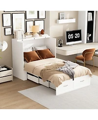 Homsee Modern Folding Bed - Metal Handles | Living Room Sleeper
