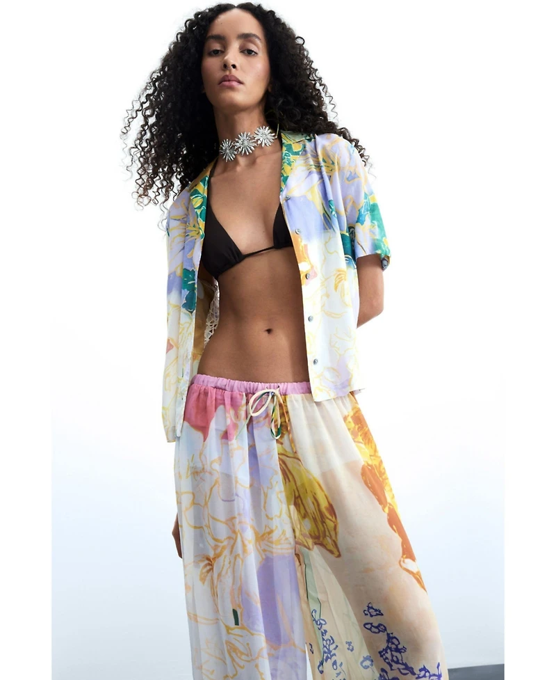 Desigual Women's Long floral print trousers