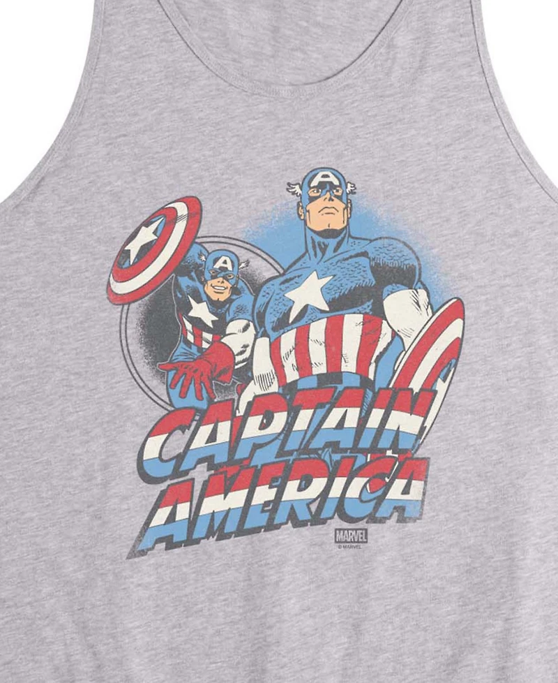Airwaves Men's Captain America Sleeveless Graphic Tank T-Shirts