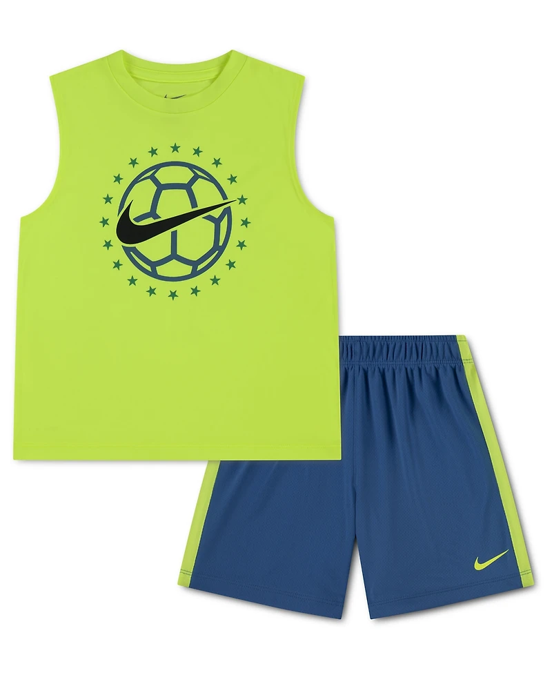 Nike Boys' 4-7 Sleeveless Top and Shorts, 2-Piece Set