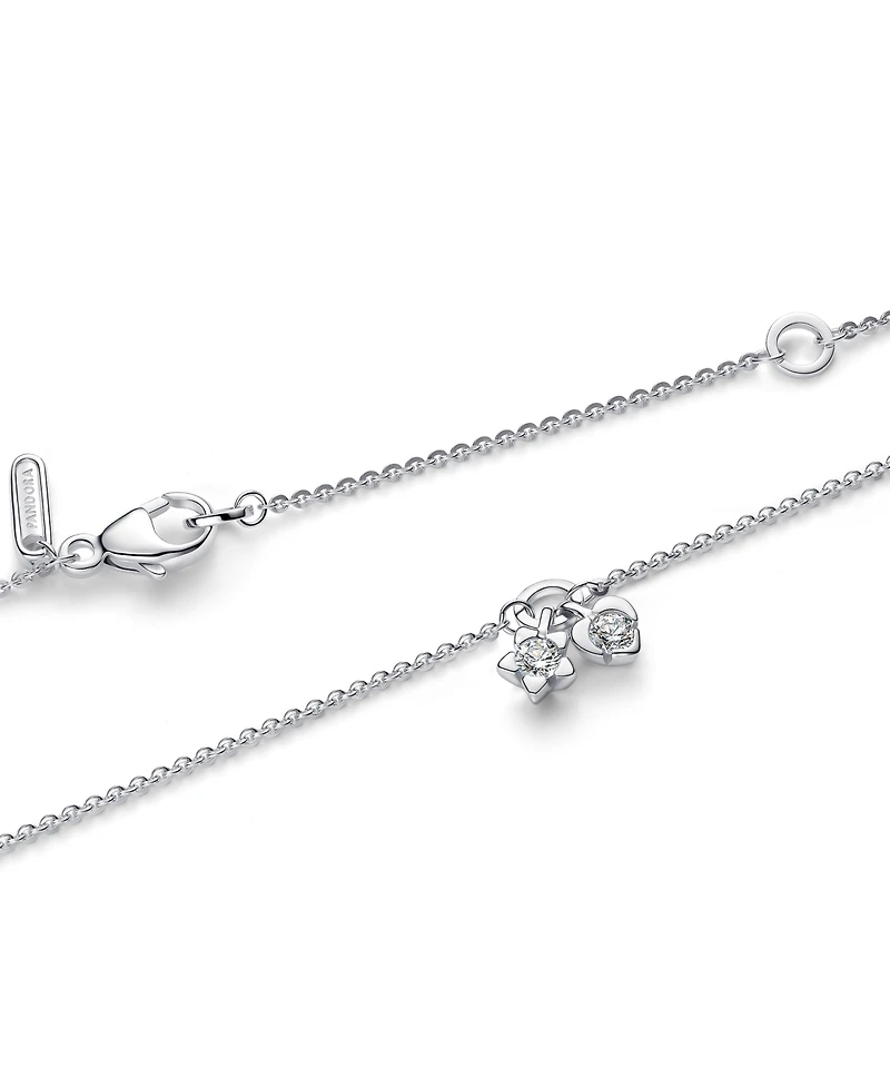 Pandora Talisman Sterling Silver Lab-Grown Diamond Heart Star Dangle Pendant Necklace