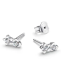 Pandora Talisman Sterling Silver Lab-Grown Diamond Heart Star Stud Earrings
