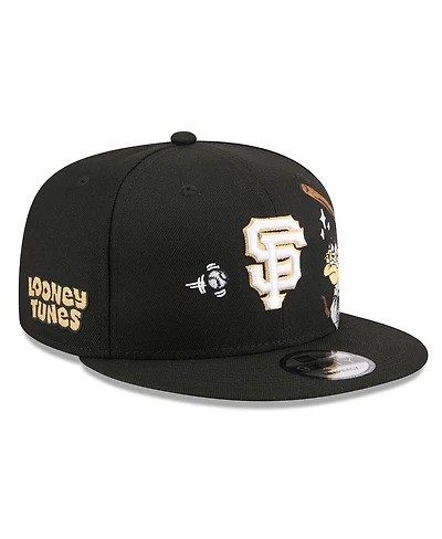 New Era Men's Black San Francisco Giants Looney Tunes Tasmanian Devil 9FIFTY Snapback Hat