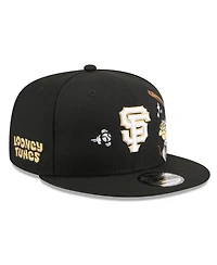 New Era Men's Black San Francisco Giants Looney Tunes Tasmanian Devil 9FIFTY Snapback Hat