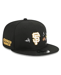 New Era Men's Black San Francisco Giants Looney Tunes Daffy Duck 9FIFTY Snapback Hat