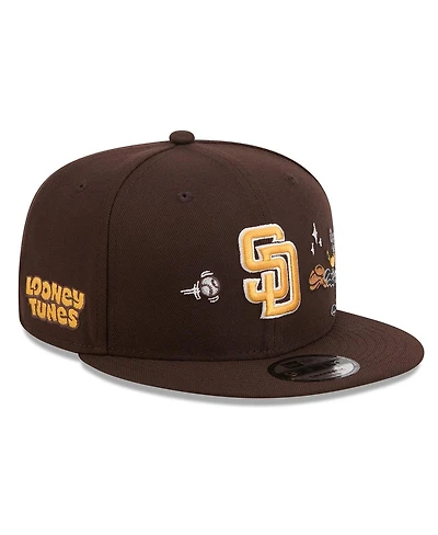 New Era Men's Brown San Diego Padres Looney Tunes Daffy Duck 9FIFTY Snapback Hat