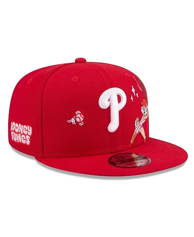 New Era Men's Red Philadelphia Phillies Looney Tunes Lola Bunny 9FIFTY Snapback Hat
