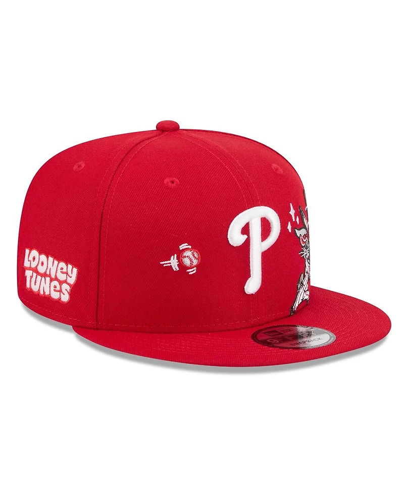 New Era Men's Red Philadelphia Phillies Looney Tunes Bugs Bunny 9FIFTY Snapback Hat