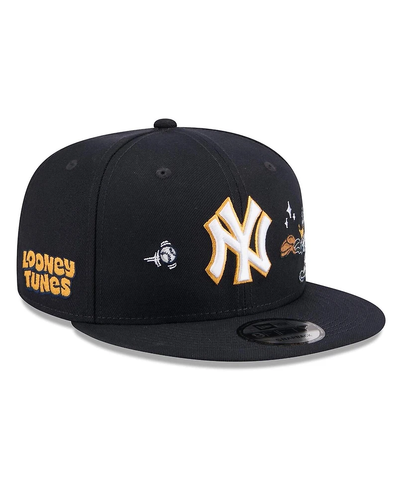 New Era Men's Navy New York Yankees Looney Tunes Daffy Duck 9FIFTY Snapback Hat