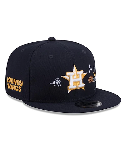 New Era Men's Navy Houston Astros Looney Tunes Daffy Duck 9FIFTY Snapback Hat