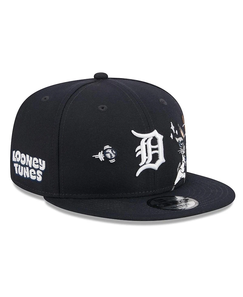 New Era Men's Navy Detroit Tigers Looney Tunes Bugs Bunny 9FIFTY Snapback Hat