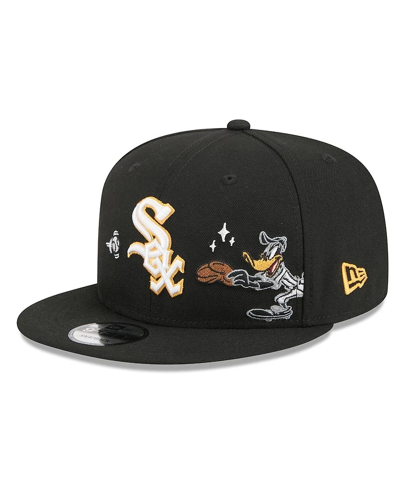 New Era Men's Black Chicago White Sox Looney Tunes Daffy Duck 9FIFTY Snapback Hat