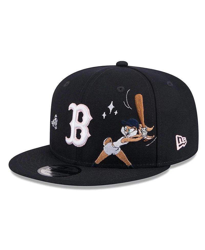 New Era Men's Navy Boston Red Sox Looney Tunes Lola Bunny 9FIFTY Snapback Hat