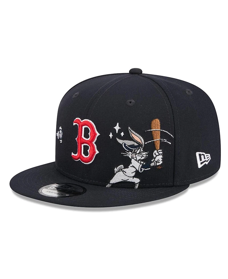New Era Men's Navy Boston Red Sox Looney Tunes Bugs Bunny 9FIFTY Snapback Hat