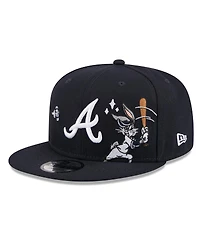 New Era Men's Navy Atlanta Braves Looney Tunes Bugs Bunny 9FIFTY Snapback Hat