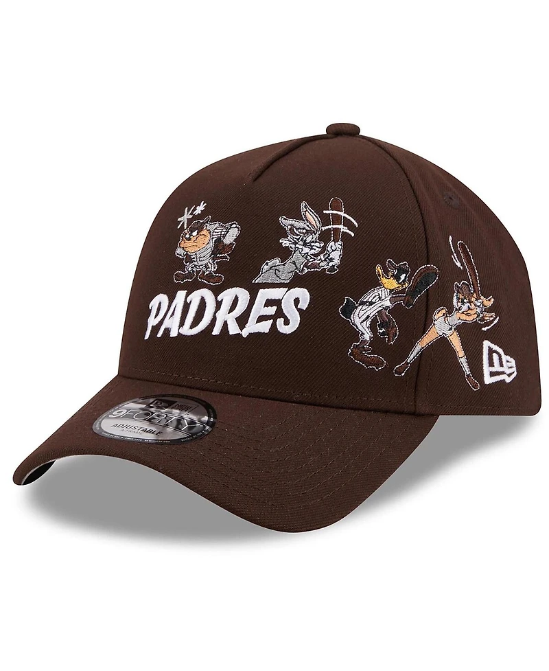 New Era Men's Brown San Diego Padres Looney Tunes A-Frame 9FORTY Adjustable Hat
