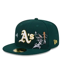 New Era Men's Green Athletics Looney Tunes Bugs Bunny 59FIFTY Fitted Hat