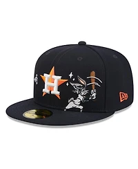 New Era Men's Navy Houston Astros Looney Tunes Bugs Bunny 59FIFTY Fitted Hat