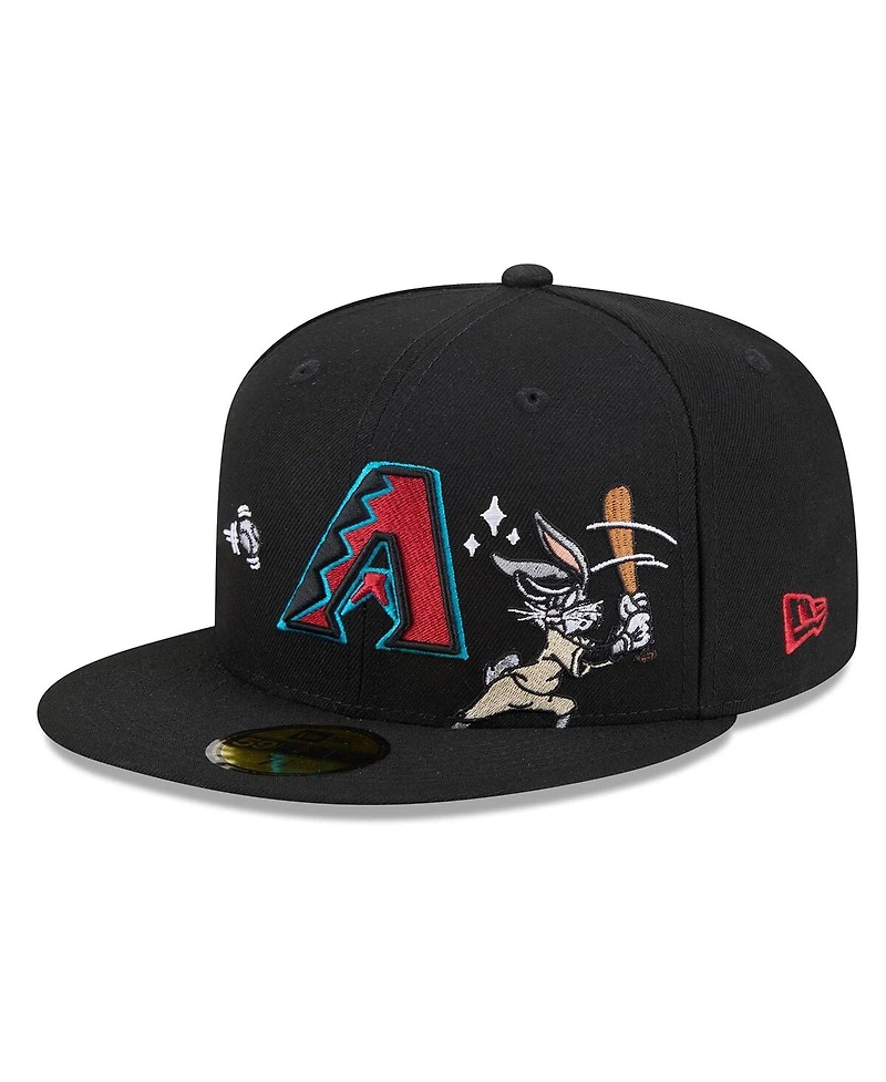 New Era Men's Black Arizona Diamondbacks Looney Tunes Bugs Bunny 59FIFTY Fitted Hat