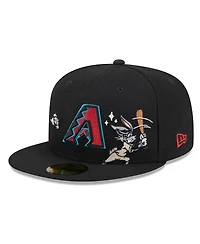 New Era Men's Black Arizona Diamondbacks Looney Tunes Bugs Bunny 59FIFTY Fitted Hat