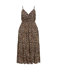 City Chic Women's Amaya Leopard Print Maxi Dress