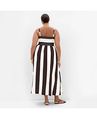 City Chic Women's Simone Strapless Stripe Maxi Dress