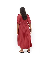 City Chic Women's Bella Stripe Tie Front Maxi Dress