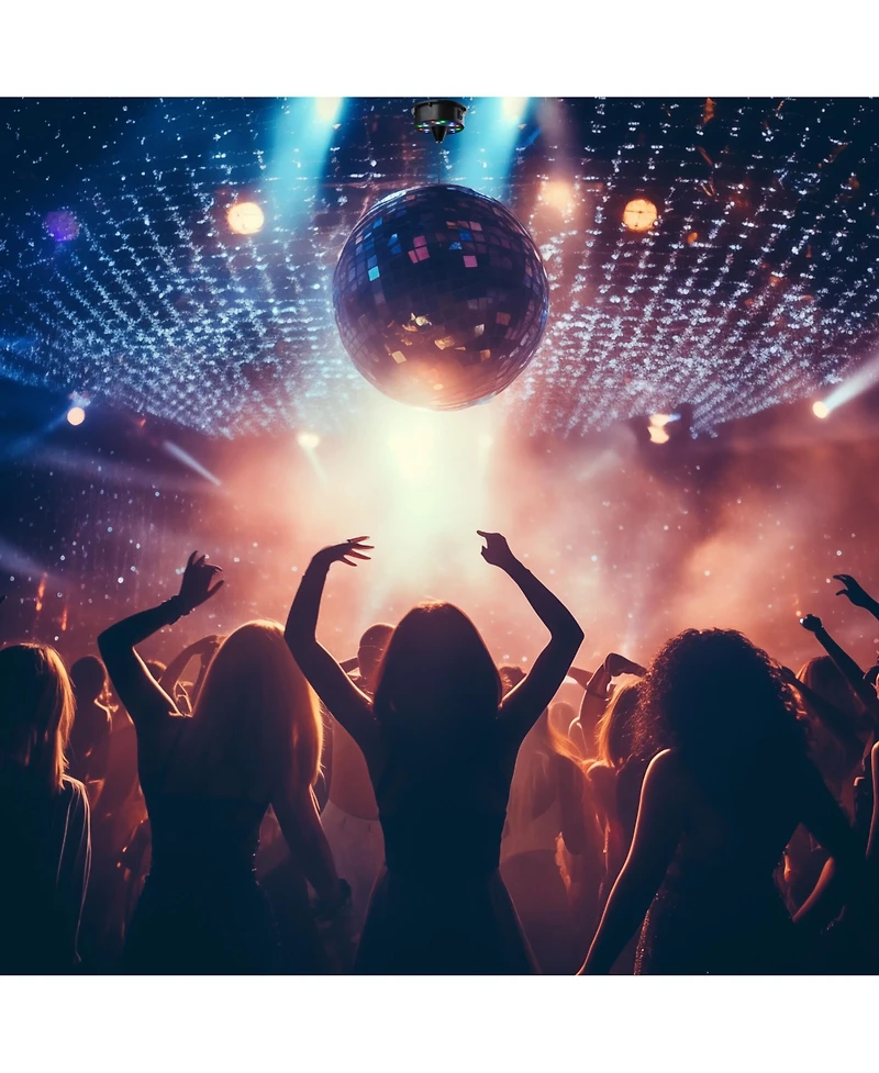 Yescom Disco Ball Motor 6RPM with 18 Rgbw Led Lights for Mirror Balls - Dj, Party, Club, Event Decor, Etl Certified