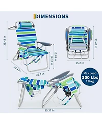 Xo 2 Pack Lightweight Portable High Backpack Beach Chair for Beach, Fishing, Picnic