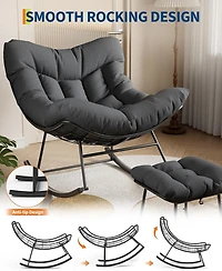 Xo Oversized Papasan Rocking Chair