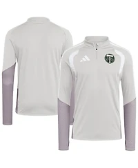Adidas Men's Silver Portland Timbers 2026 Tiro Competition Quarter-Zip Training Sweatshirt