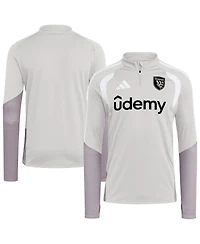 Adidas Men's Silver San Jose Earthquakes 2026 Tiro Competition Quarter-Zip Training Sweatshirt