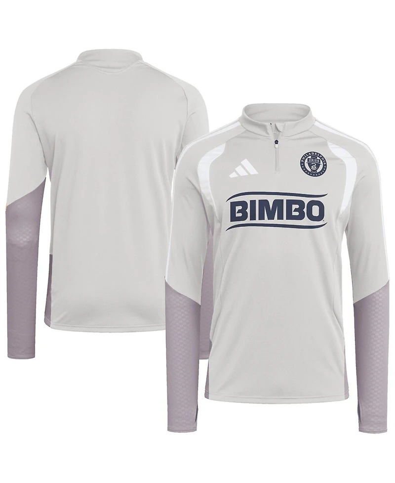 Adidas Men's Silver Philadelphia Union 2026 Tiro Competition Quarter-Zip Training Sweatshirt