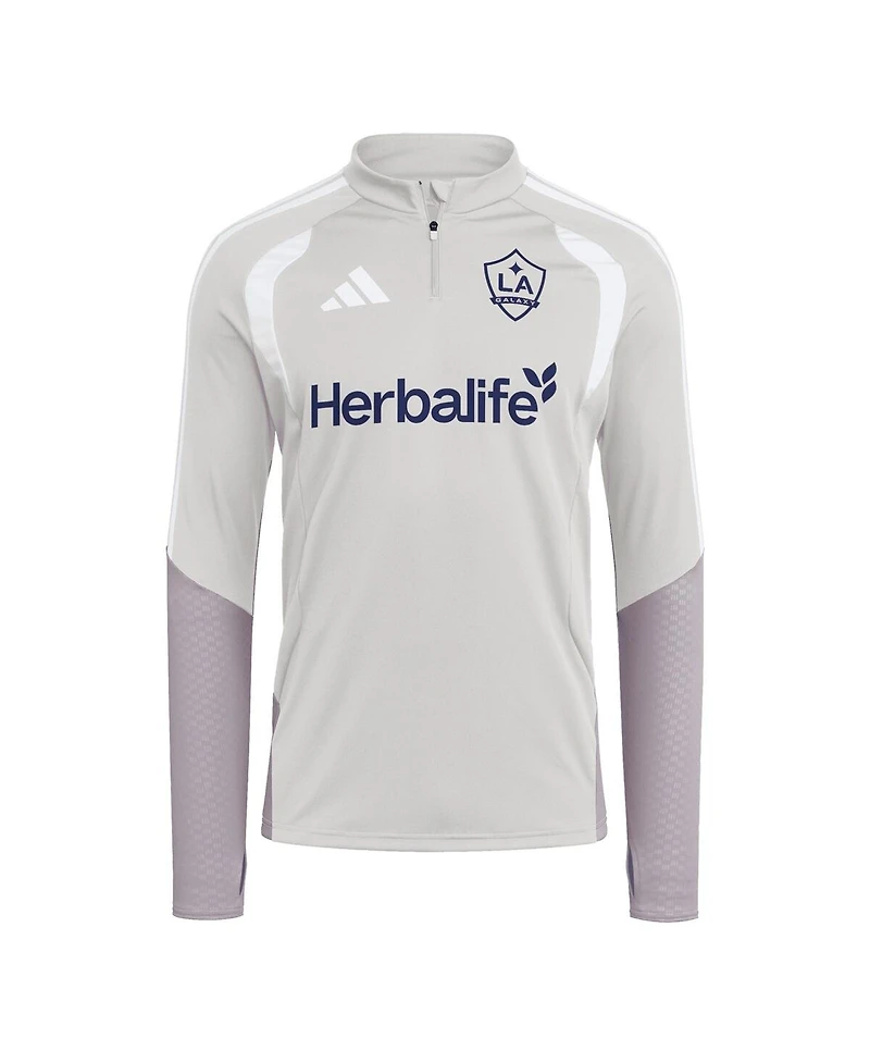 Adidas Men's Silver La Galaxy 2026 Tiro Competition Quarter-Zip Training Sweatshirt