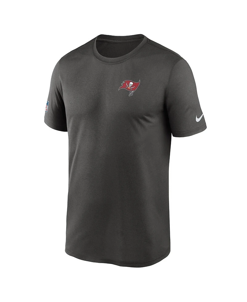 Nike Men's Gray Tampa Bay Buccaneers Sideline Legend Small Logo Dri-fit T-Shirt