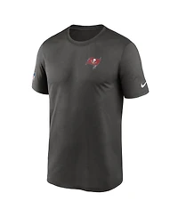 Nike Men's Gray Tampa Bay Buccaneers Sideline Legend Small Logo Dri-fit T-Shirt