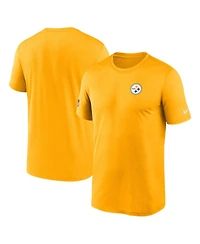 Nike Men's Gold Pittsburgh Steelers Sideline Legend Small Logo Dri-fit T-Shirt