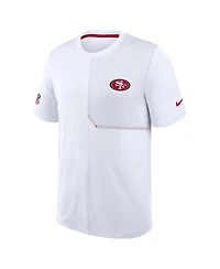 Nike Men's White San Francisco 49ers Sideline Uv Dri-fit Coaches T-Shirt