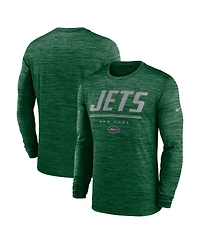 Nike Men's Green New York Jets Sideline Offensive Transition Velocity Dri-fit Long Sleeve T-Shirt