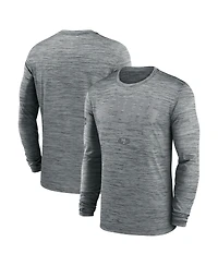 Nike Men's Gray San Francisco 49ers Sideline Offensive Transition Velocity Dri-fit Long Sleeve T-Shirt