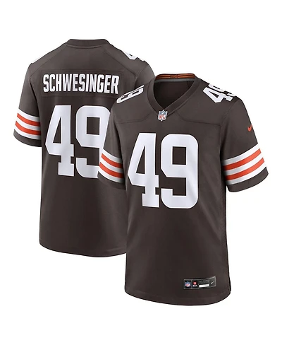 Nike Men's Carson Schwesinger Brown Cleveland Browns 2025 Nfl Draft Game Jersey