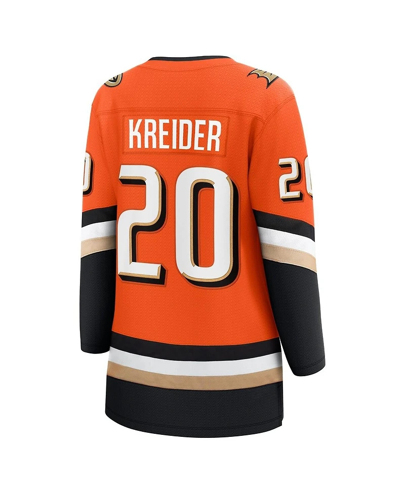 Fanatics Women's Chris Kreider Orange Anaheim Ducks Home Breakaway Player Jersey