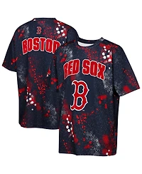 Outerstuff Big Boys and Girls Navy Boston Red Sox Y2 Tech Stadium Lights T-Shirt