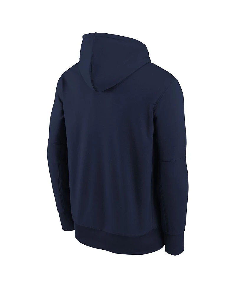 Nike Big Boys and Girls Navy Milwaukee Brewers Authentic Collection Therma-fit Hoodie