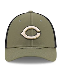 New Era Men's Olive Cincinnati Reds 2026 Armed Forces Day 39THIRTY M-Crown Flex Hat